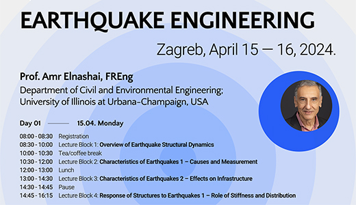 Dvodnevni specijalistički tečaj: Earthquake engineering