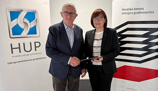 Hrvatska komora inženjera građevinarstva i HUP-Udruga poslodavaca graditeljstva potpisali Memorandum o suradnji s ciljem unapređenja građevinske struke i sektora