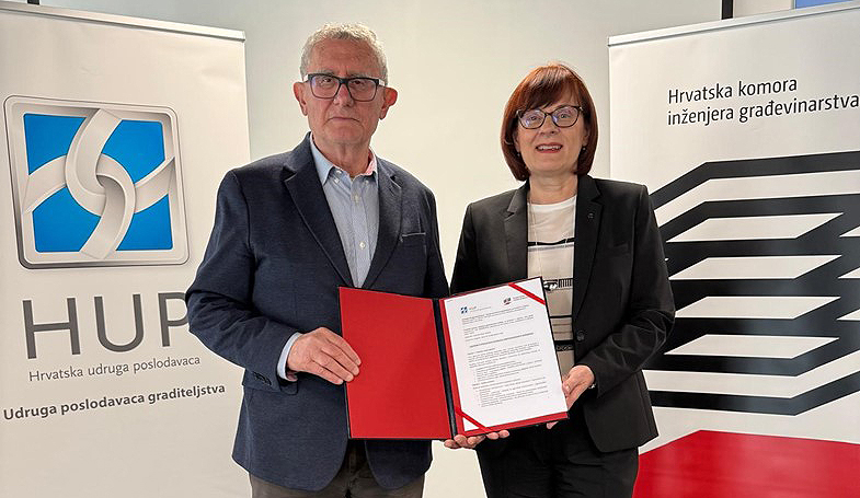 Hrvatska komora inženjera građevinarstva i HUP-Udruga poslodavaca graditeljstva potpisali Memorandum, sl. 1